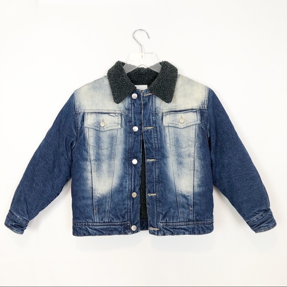 Moschino shearling Denim kid Jacket 6/7 boys